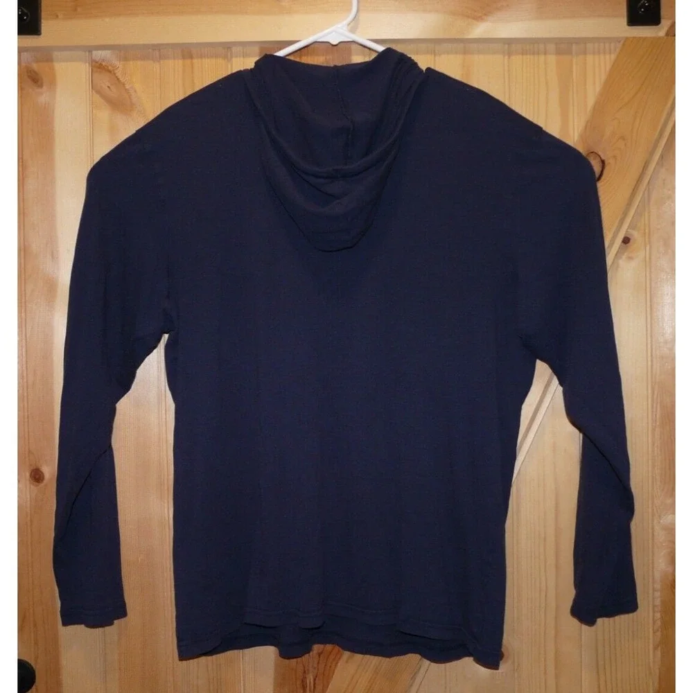 Polo Ralph Lauren Lightweight Hoodie Mens Medium Blue Pima Cotton Shirt Pony‎